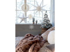 Plaid i imiteret skind 180x150 cm antique chokolade by Chic Antique