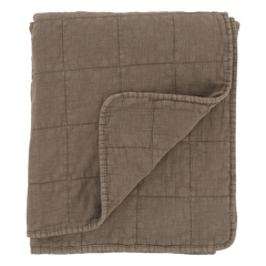 Aix Vintage Quilt 180 x 130 cm, Valnød by Chic Antique