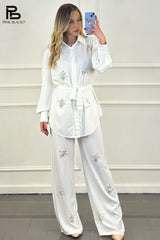 Satin sæt med bling - Str. 34-40 - ITFEB25 by Lamiar