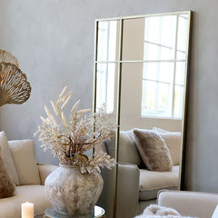 Spejl 180x90x3 cm antique messing by Chic Antique