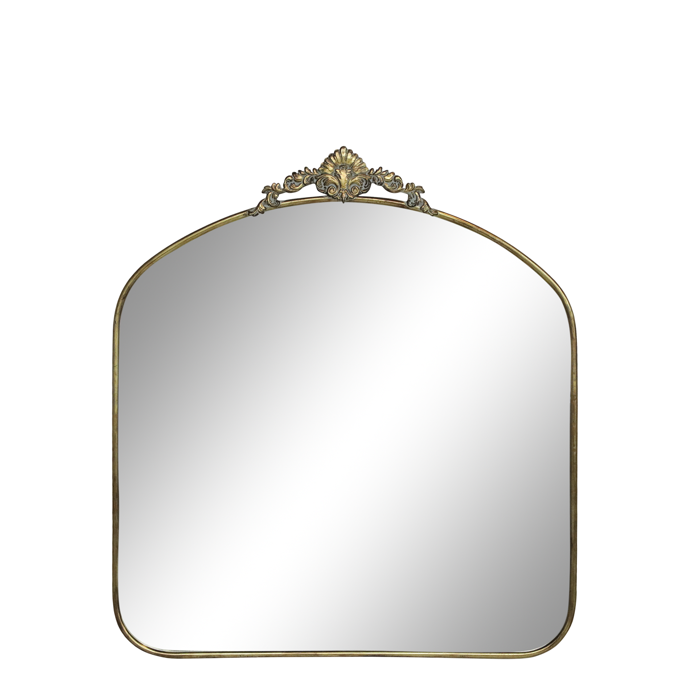 Spejl m. dekorkant, H90/L80/B3,5 cm antique messing by Chic Antique