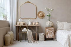 Spejl m. dekorkant, H90/L80/B3,5 cm antique messing by Chic Antique