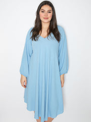 A-shape kjole med lange ærmer - Brystmål 140cm - Viskose Polyester Elastan by Xd