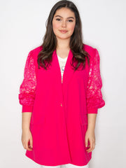 Blazer med puf blondeærmer - Polyester by Max