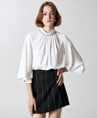 Access Fashion Blouse with rhinestones and sleeves by Access Fashion