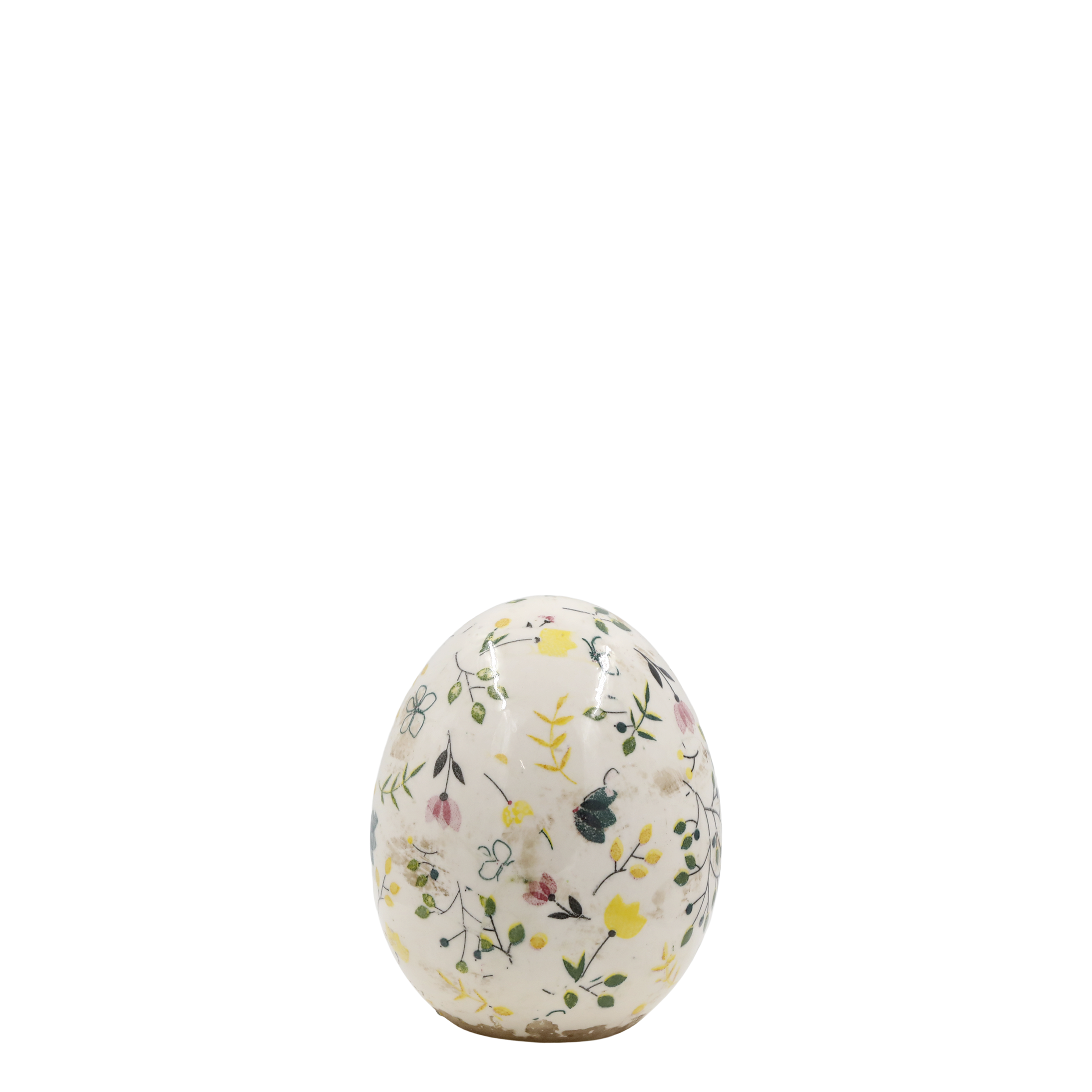 Cavaillon Egg med blomstermotiv – 11,5x9,5 cm creme by Chic Antique