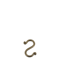 S-Krog, H5/Ø2,5 cm antique messing