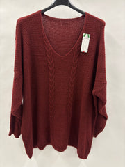 Kabelstrikket Striktrøje - Brystmål 120cm