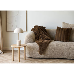 Galena Plaid Brun plaid i imiteret pels 130x180 cm by House Nordic