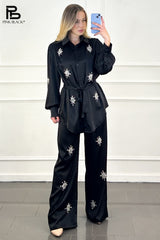 Satin sæt med bling - Str. 34-40 - ITFEB25 by Lamiar