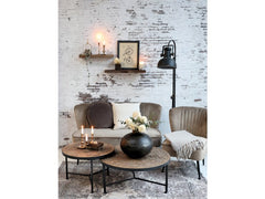 Sofabord med udskæringer 41,5x60cm natur by Chic Antique