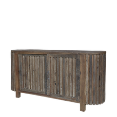 Grimaud Skænk m. riller & skydelåger, H77/L152/B44 cm natur by Chic Antique