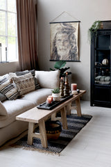 Bænk i genbrugstræ, H45/L240/B32 cm natur by Chic Antique