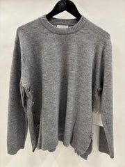 Strikbluse Glimmer, Guldknapper