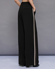 Access Bukser med elastisk talje og sidedetalje by Access Fashion