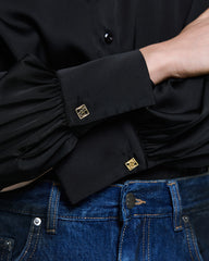 Access Satinskjorte med pufærmer by Access Fashion