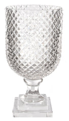 Crystal Hurricane Diamond Cut Clear 15x29,5 cm elegant lysestage i krystal by ShiShi