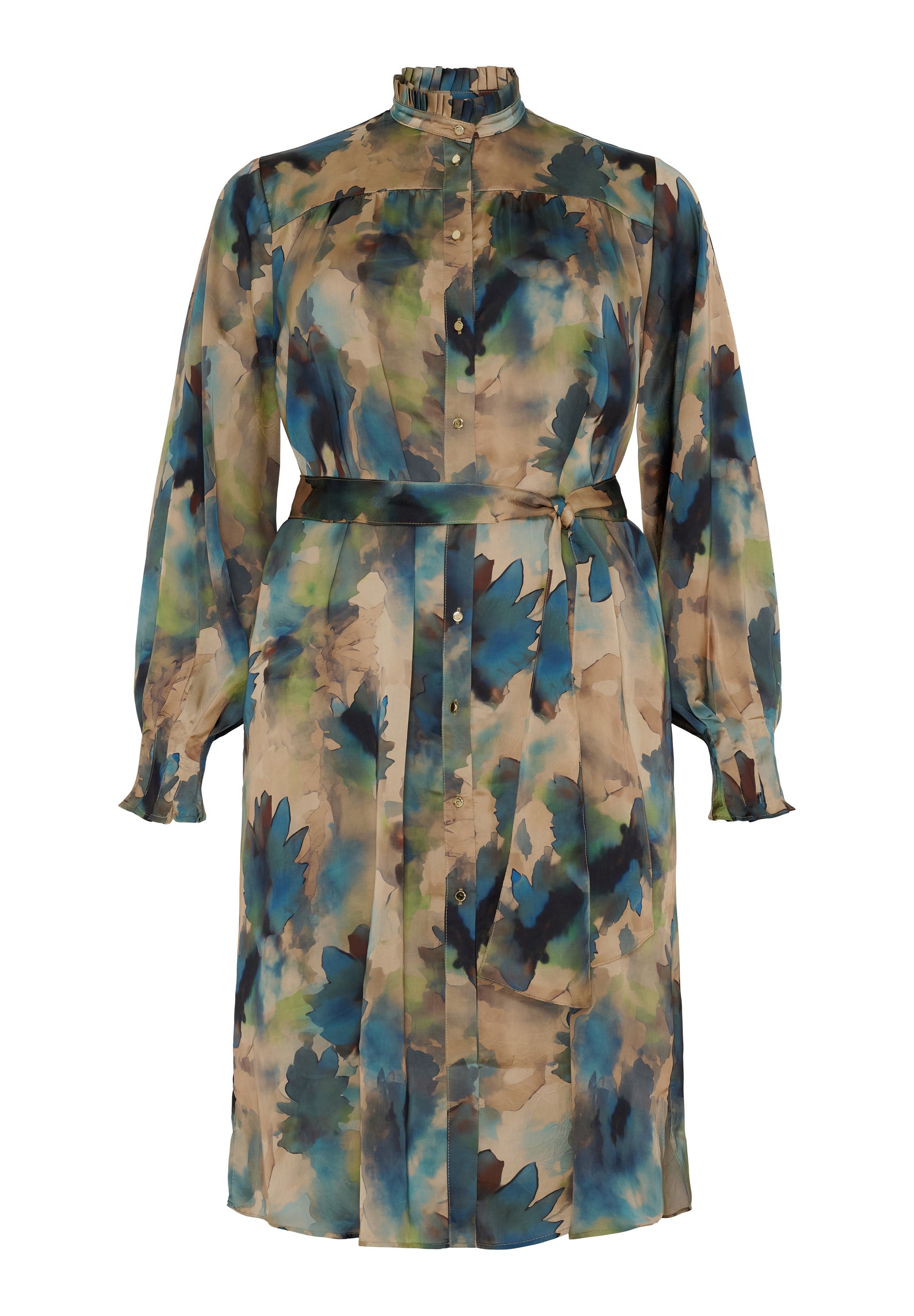 No. 1. By Ox Kjole med bærestykke og lange ærmer med plisseringer by No. 1 By Ox