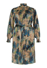 No. 1. By Ox Kjole med bærestykke og lange ærmer med plisseringer by No. 1 By Ox