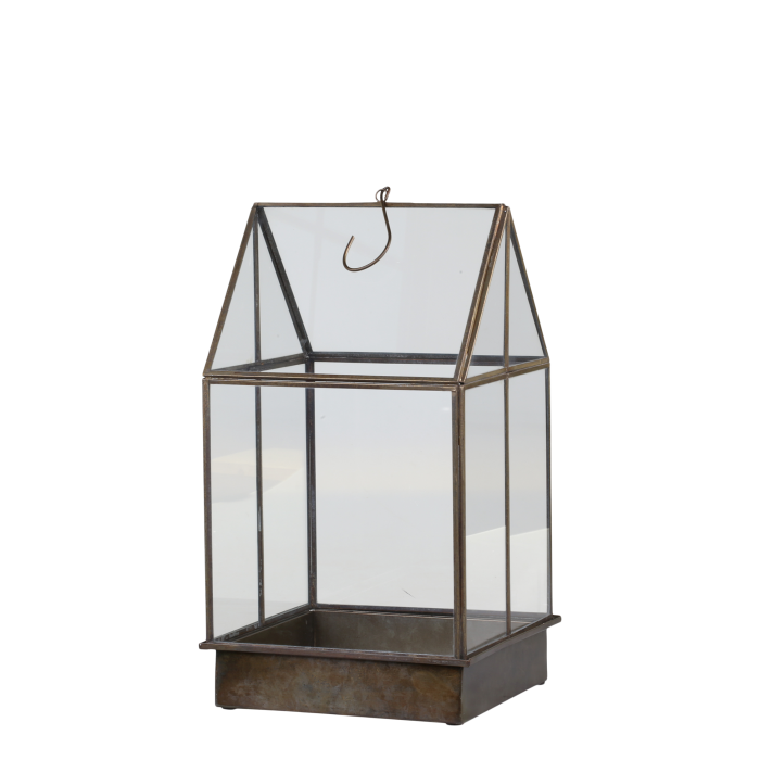 Væksthus 38x21x21 cm antique messing by Chic Antique