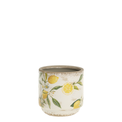 Limone Krukke med citronmotiv 10x10 cm by Chic Antique