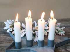 Lysholder med magnet – 2,5 x Ø2 cm Antique zink by Chic Antique