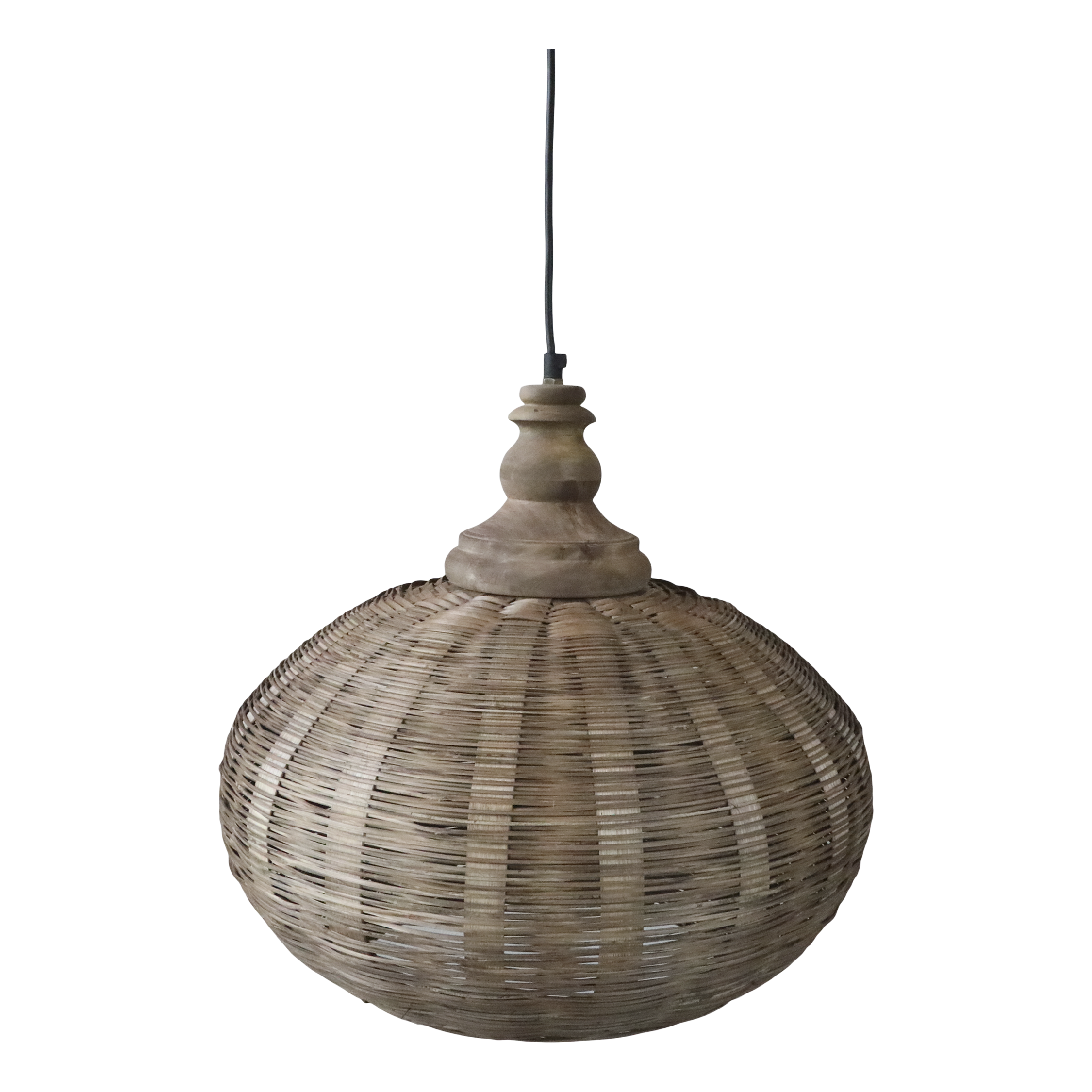 Lampe i rattanflet 45x40 cm natur by Chic Antique