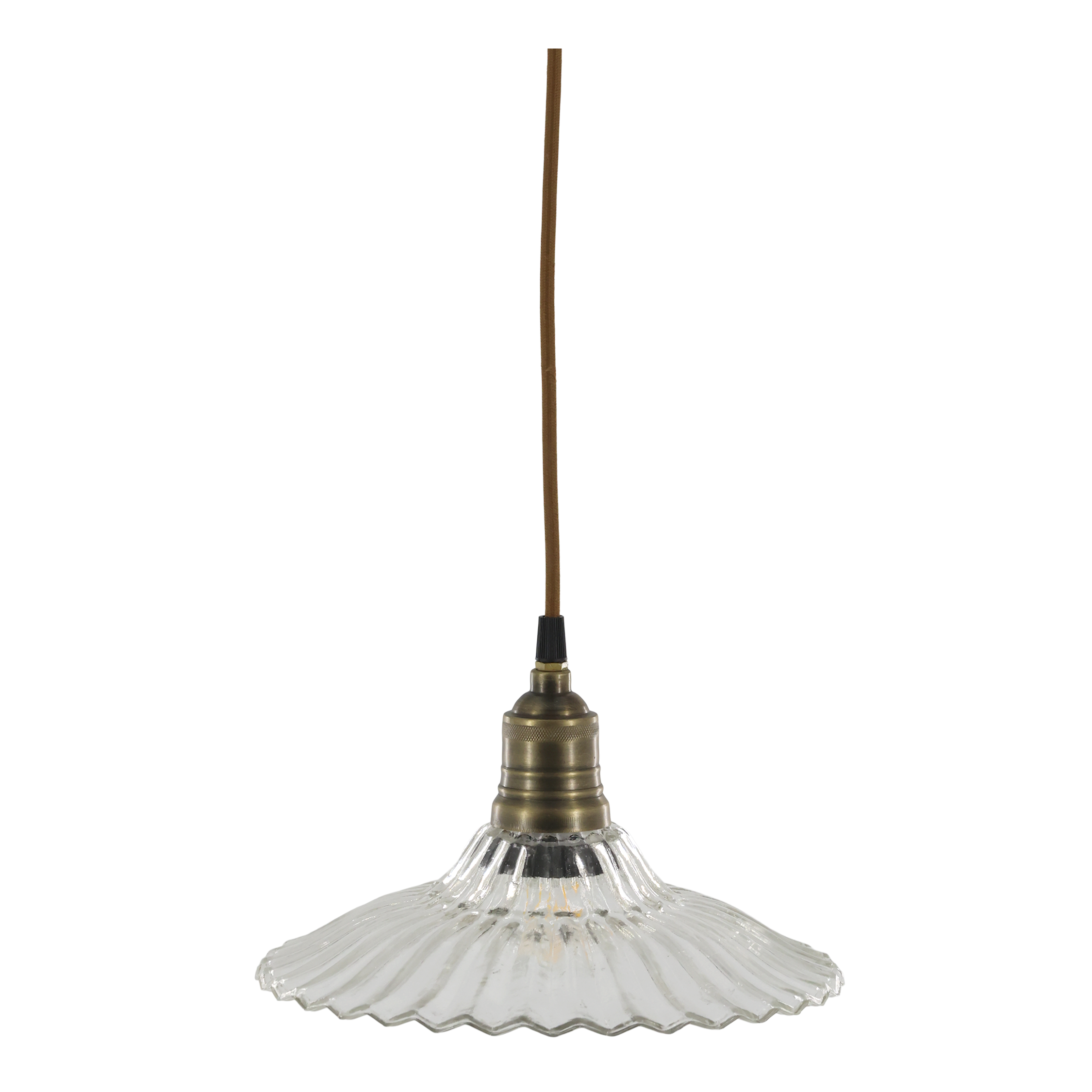 Lampe m. messingtop, H14/Ø26 cm klar by Chic Antique