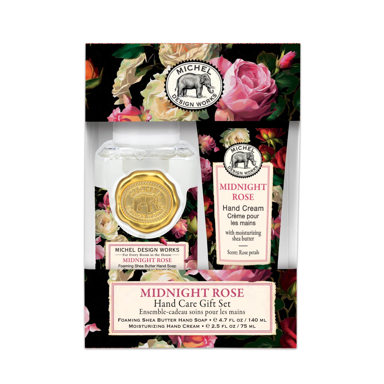 Michel Design Works Gavesæt Midnight Rose skumsæbe og håndcreme 140/75ml by Michel Design Works