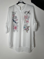 Skjorte med romantisk print - ITJULI25 by NDJ