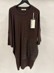 Kjole med læderlook