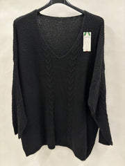 Kabelstrikket Striktrøje - Brystmål 120cm