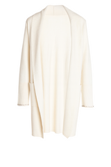 Strikcardigan med bling kant by Krone 1