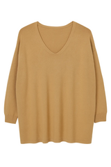 Strikbluse V-Udskæring