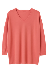 Strikbluse V-Udskæring