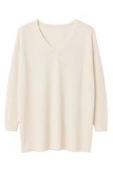 Strikbluse V-Udskæring