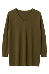 Strikbluse V-Udskæring