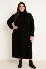 Strik kjole med turtleneck