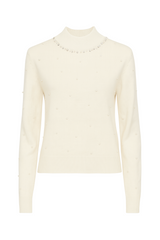 Turtleneck m. Perledetaljer - Ingen Returret by Livia