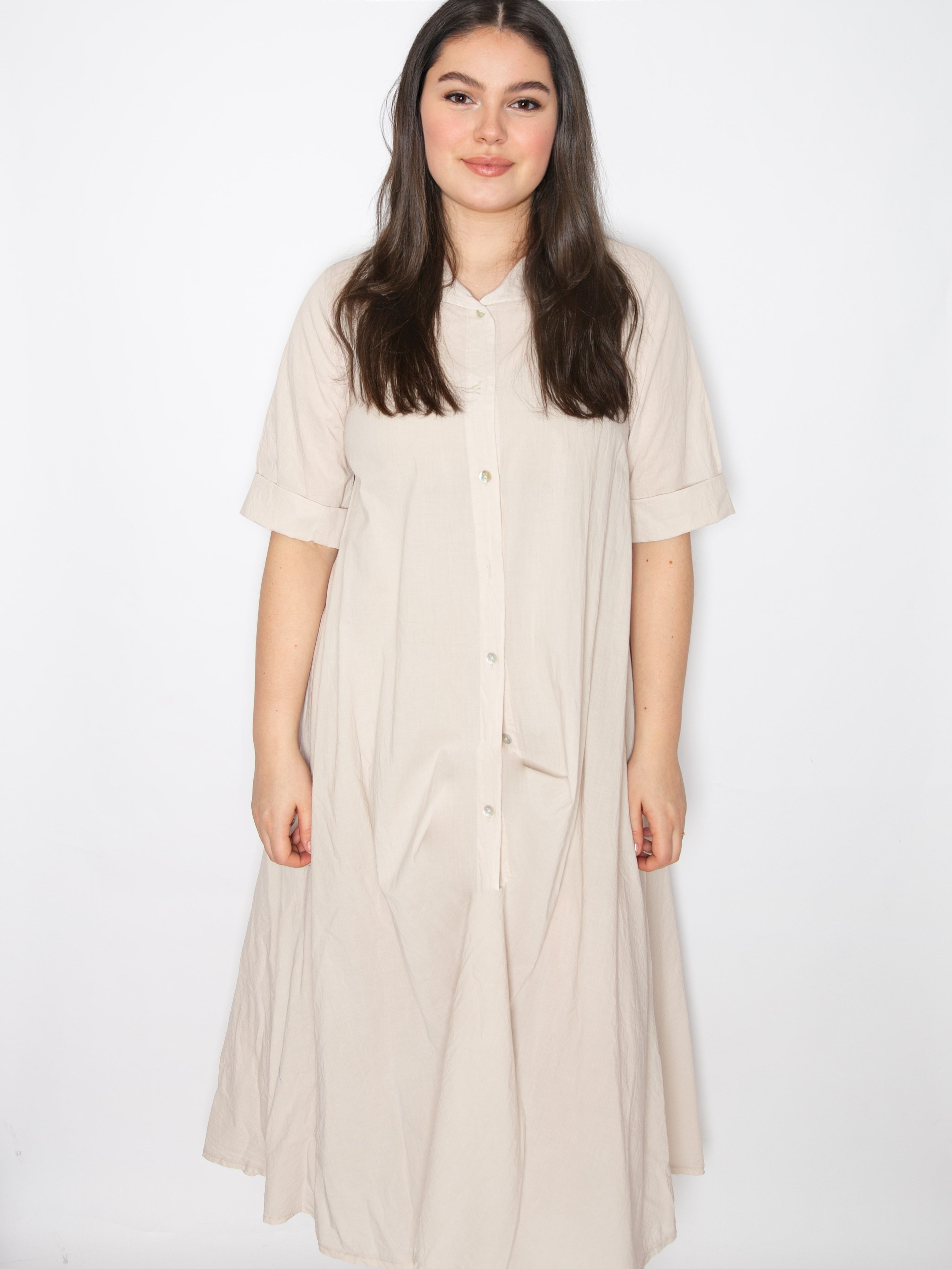 Lang a-shape bomuldskjole by Shining Moda