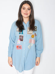 Skjorte med patches - ITFEB25 by 5 Star