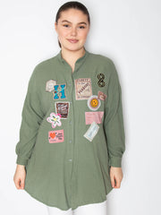 Skjorte med patches - ITFEB25 by 5 Star