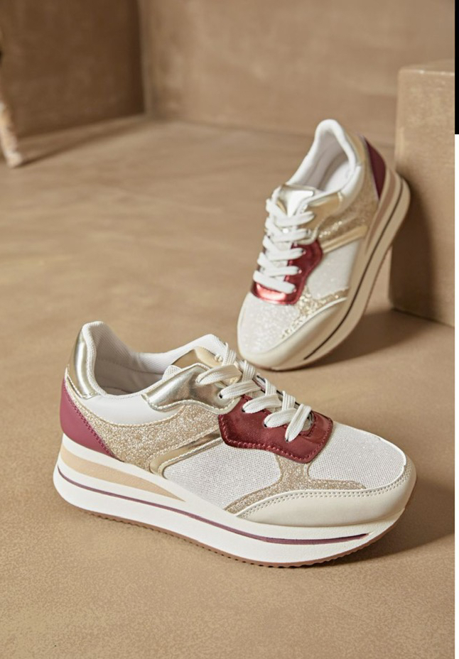 Sneakers med glitter og plateau - ITSEP24 by Krone 1