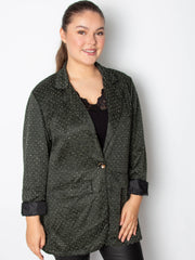 Tweed blazer jakke med bling by Max