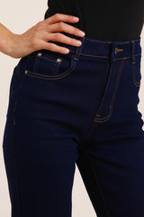 Mørkvasket jeans med vidde by Krone 1