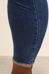 Jeans med guld bling kant by Krone 1