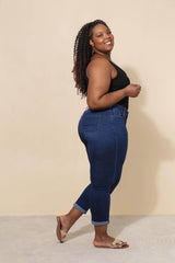 Jeans med straightleg darkwash plus size by Krone 1