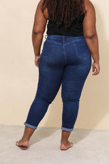 Jeans med straightleg darkwash plus size by Krone 1