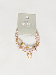 Perle armbånd med vedhæng - ITFEB25 by Lulu Bijoux