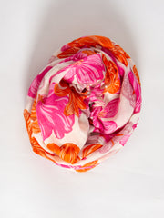 Blomster tørklæde med frynser - ITFEB25 by Mei Moo